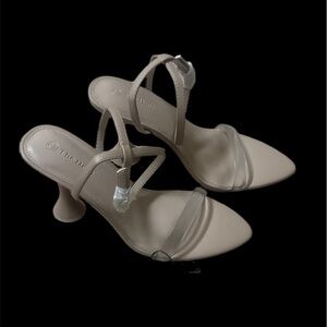 The drop Beige Strappy Heels